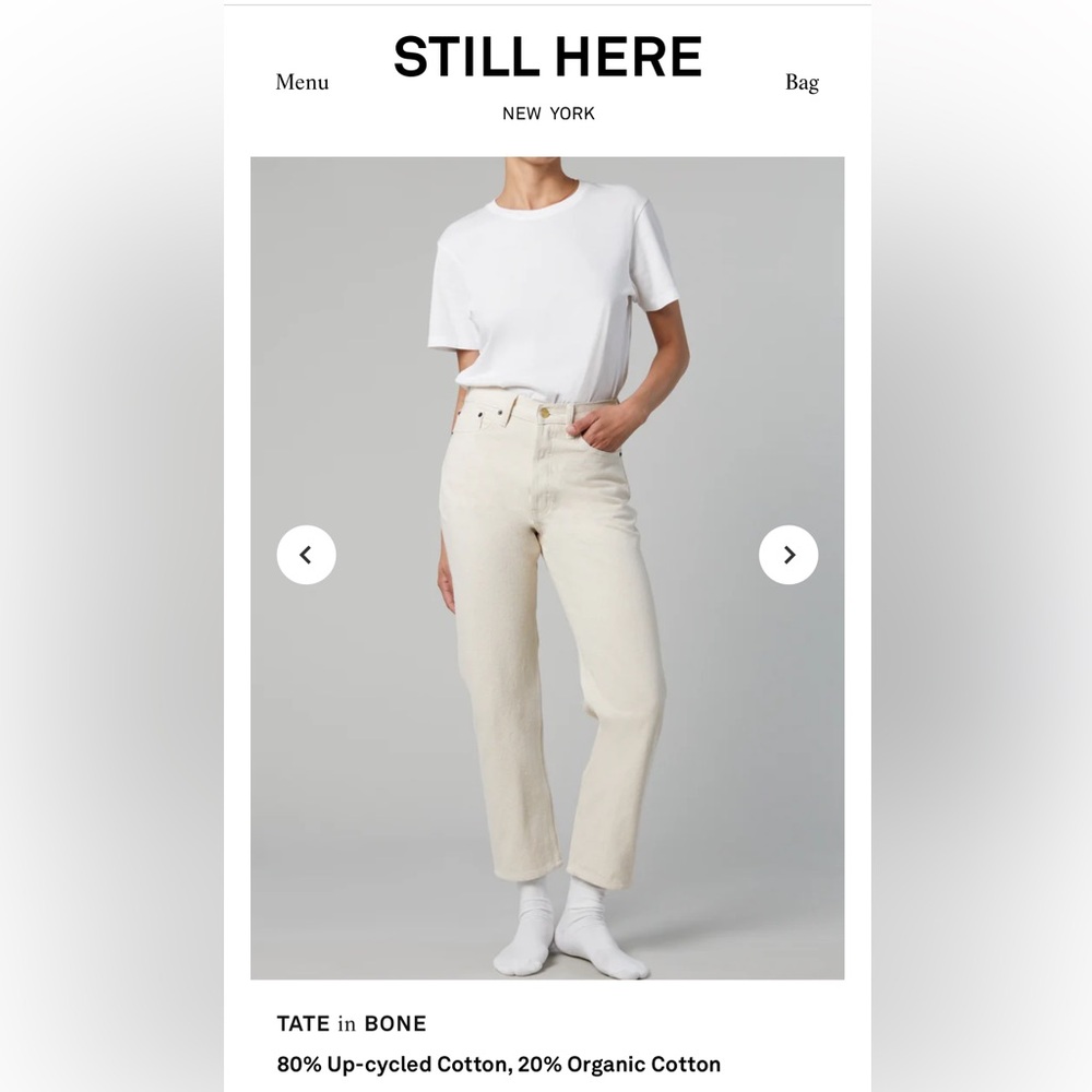 Still Here New York jeans in BONE